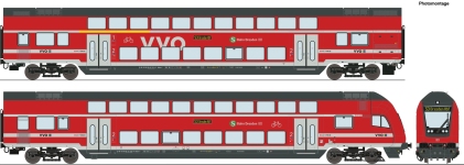 Roco 6200066 - H0 - 2-tlg. Set Doppelstockwagen VVO, DB AG, Ep. VI - DC-Digital